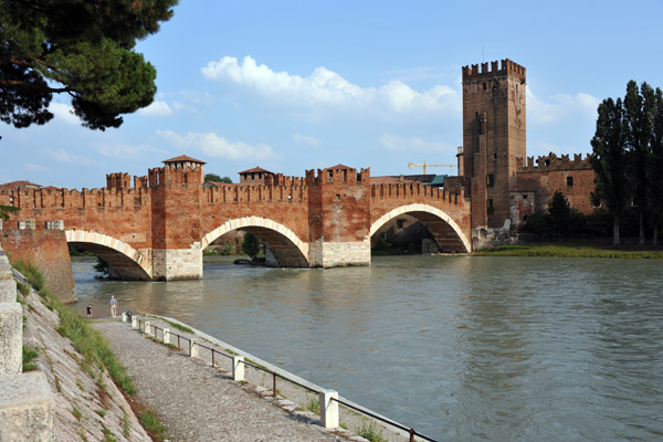 Ponte Scaligero over the Adige River at Castelvecchio