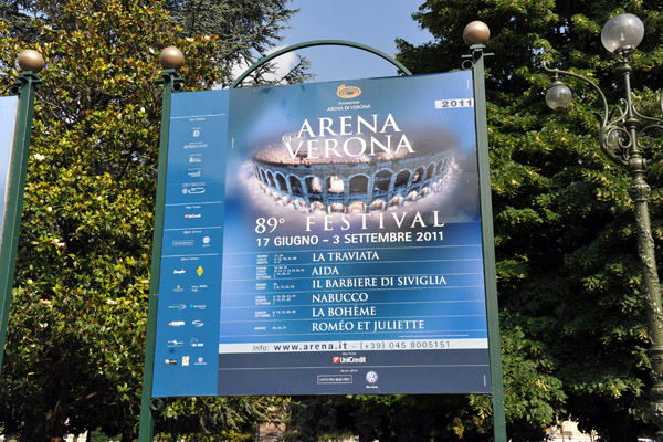 Arena di Verona 89th Festival, 2011 - La Traviata, Aida, Il Barbiere di Siviglia, Nabucco, La Bohme, Romo et Juliette