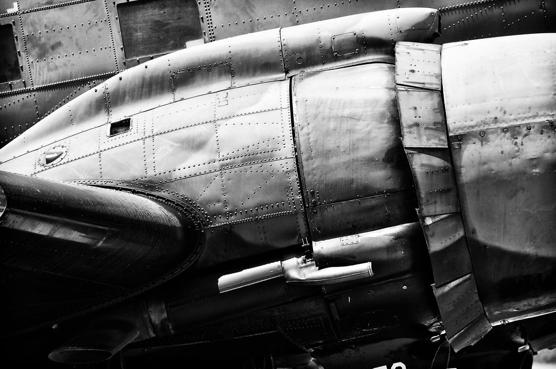 DC-3 Detail in Black & White