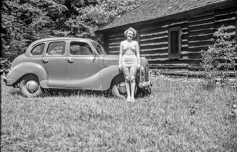 Posing with the Austin