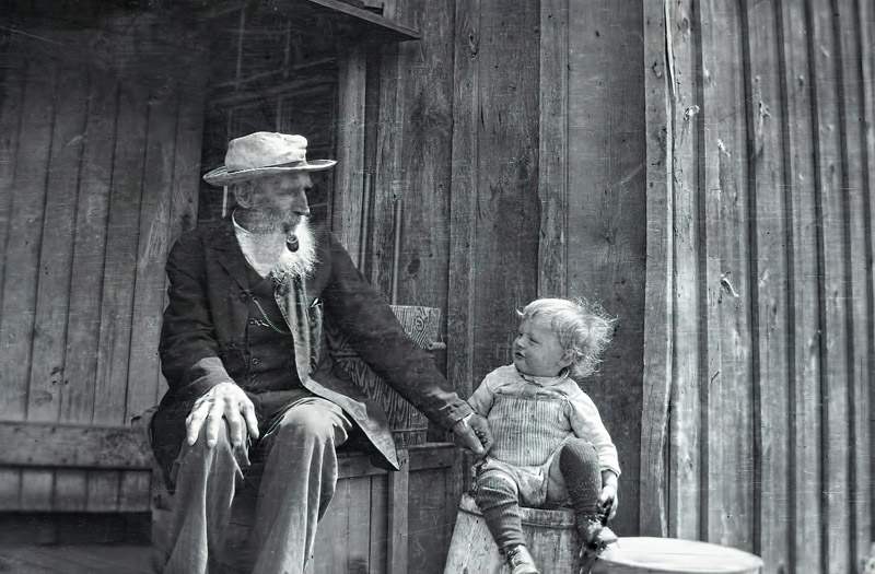 Grandfather Grandson 