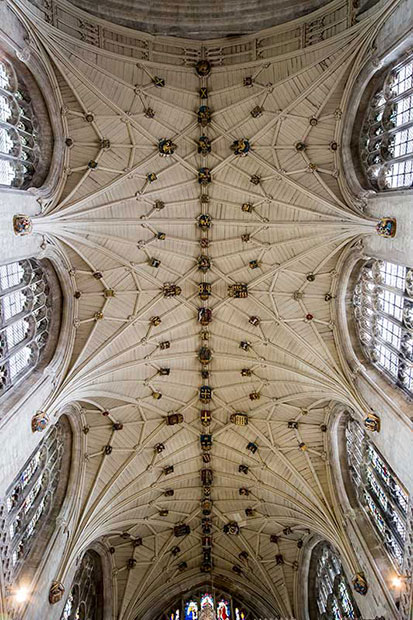 IMG_4688.jpg Winchester Cathedral - Presbytery (early 14th c Decorated Gothic (Gothic 2)) roof and vaulting -  A Santillo 2013