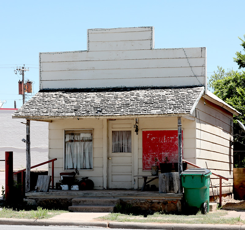 Shack with Curtains