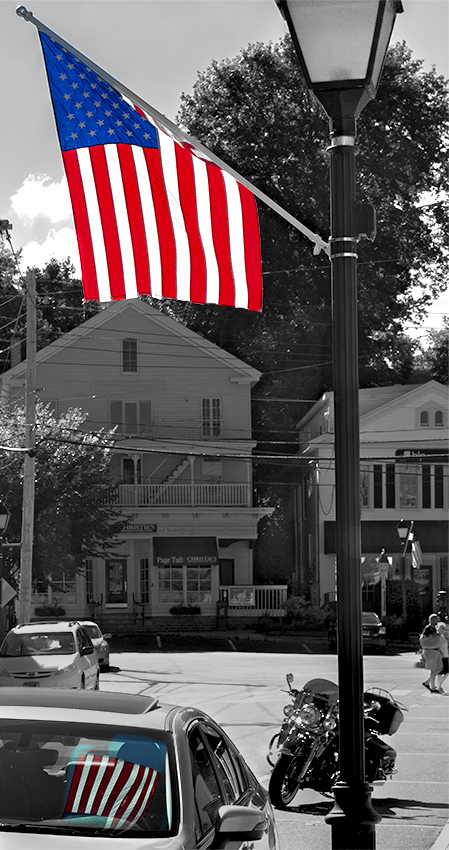 Reflection of an American Flag