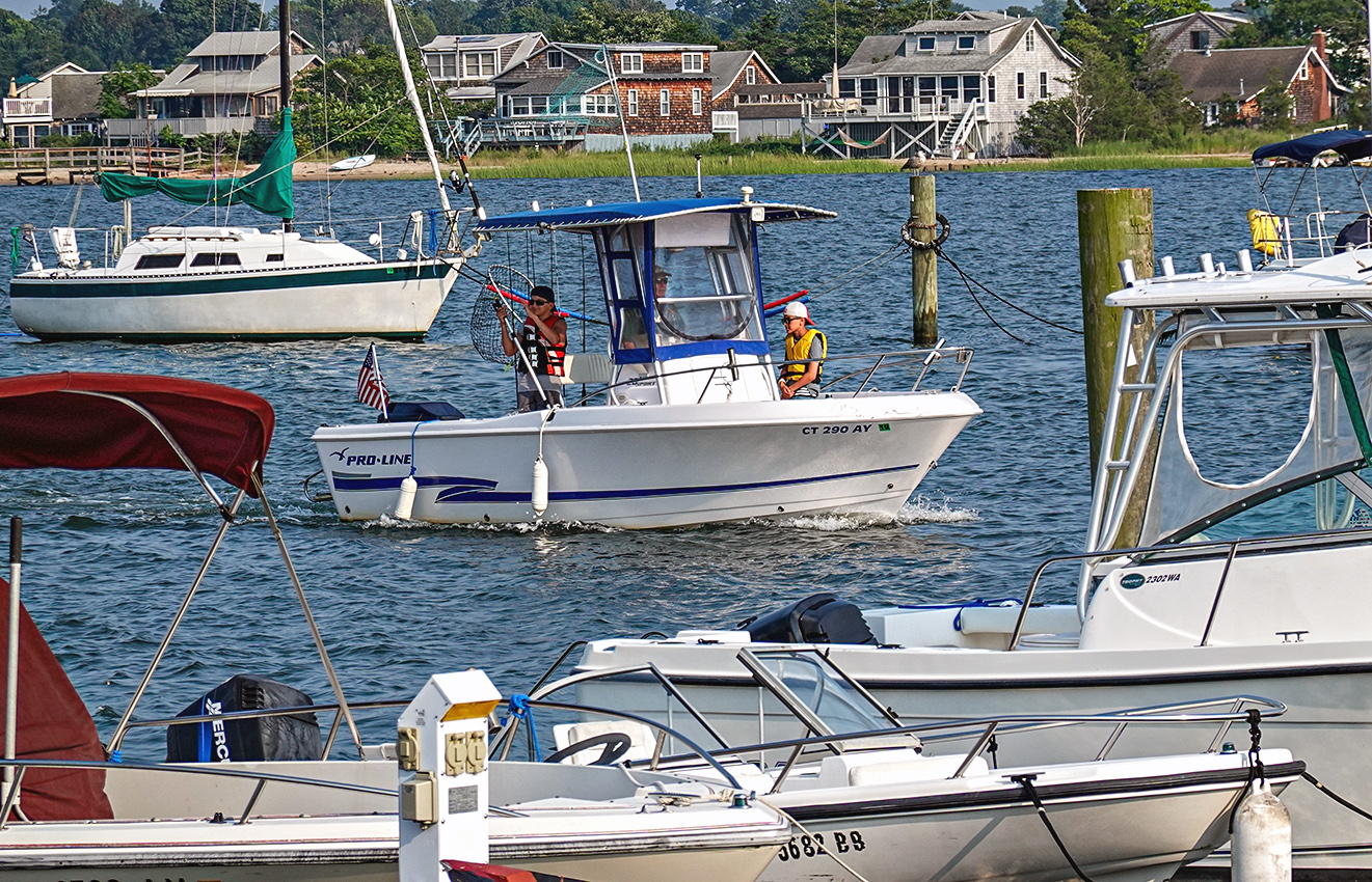 at a marina