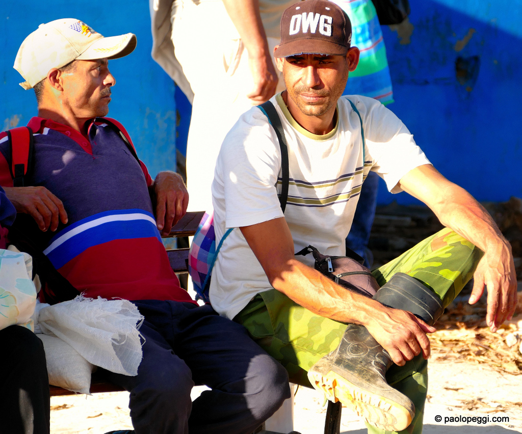 Vineales Cuba Workers On Tobacco Plantations, at the end of working day