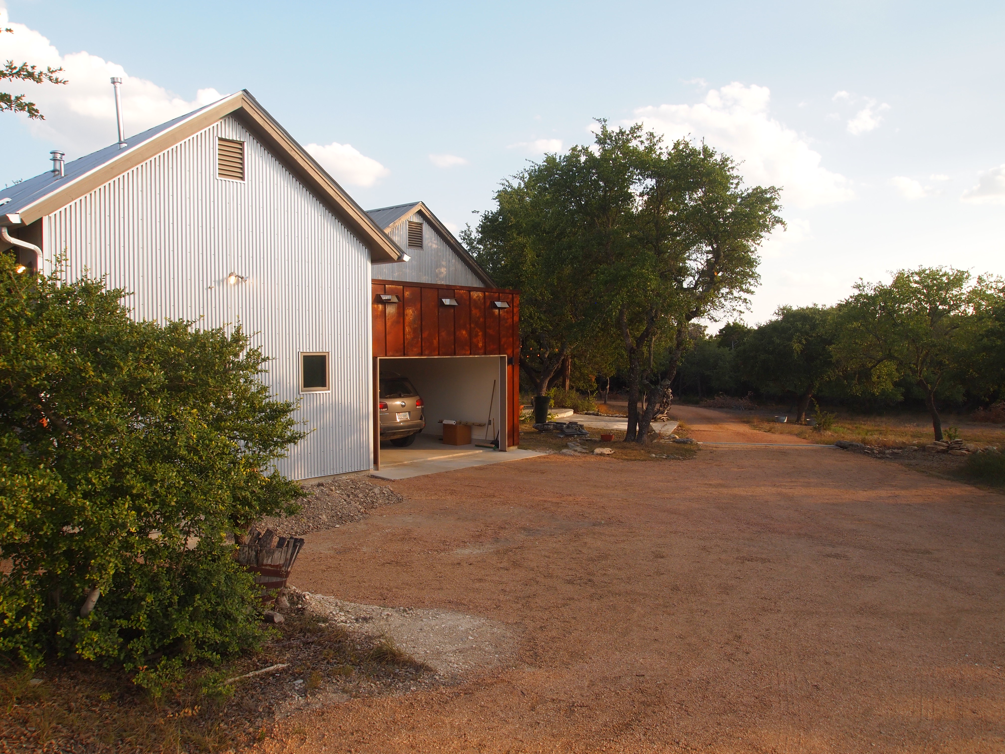 View from studio to main house