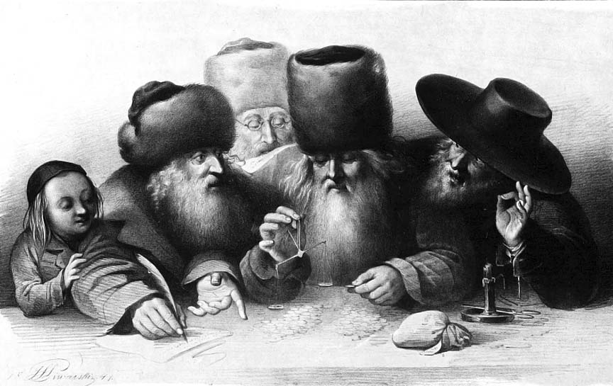 Before 1859 - Jewish merchants, Warsaw, Poland