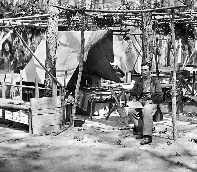 August 1864 - Union soldiers living quarters