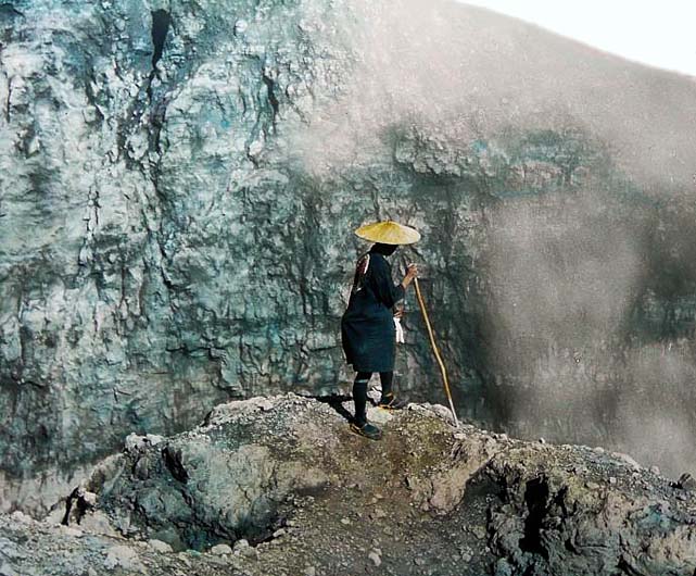 c. 1898 - On the lip of the crater