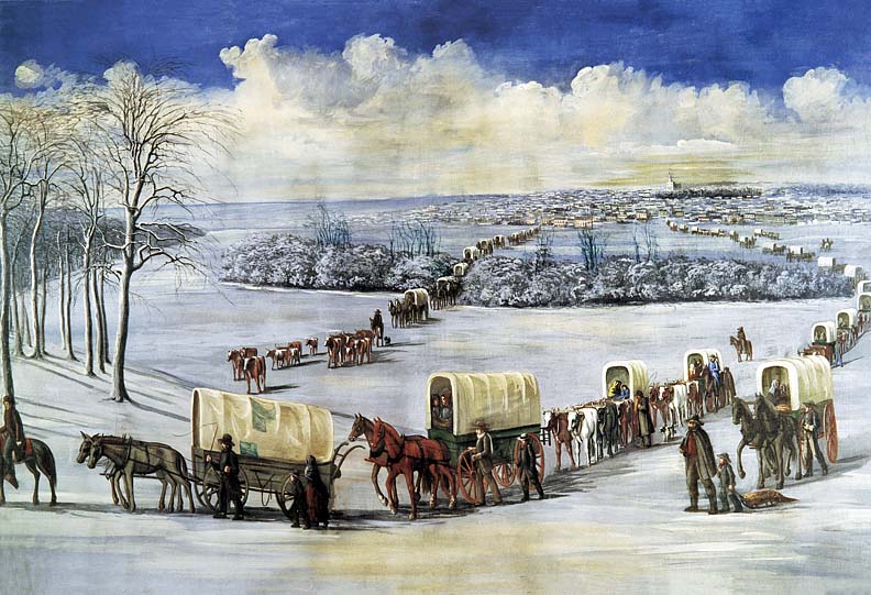 c. 1878 - Crossing the Mississippi on the Ice