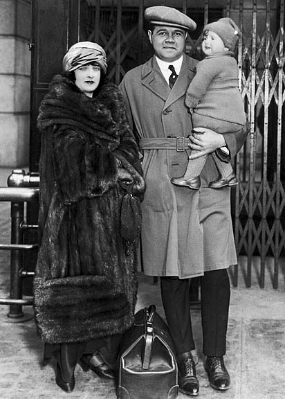 1923 - Babe Ruth his 1st wife and daughter