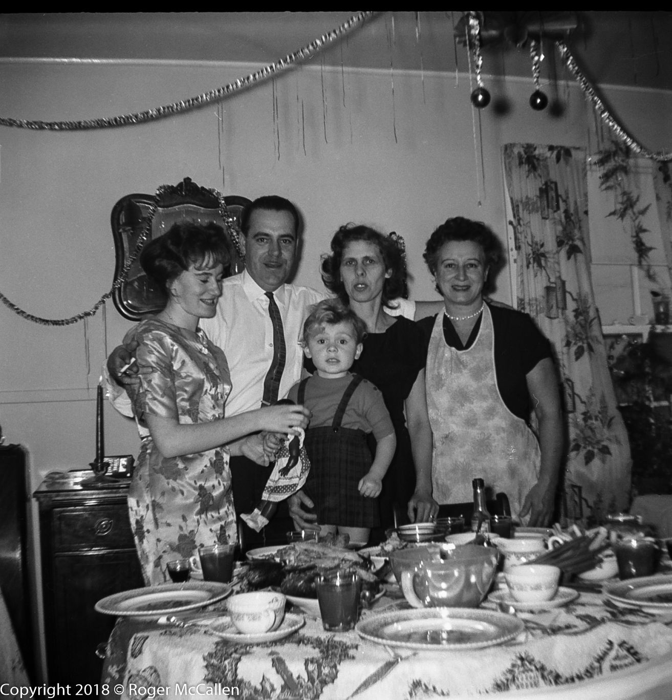 Carole with Ross and Elsie (Grandmas Neighbors) with their daughter and Grandma