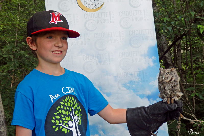 Charles-tienne aussi aime le petit-duc - Charly loves this little screech-owl!