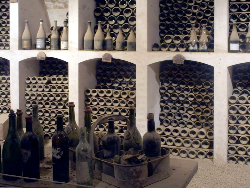 Dusty wine cellar