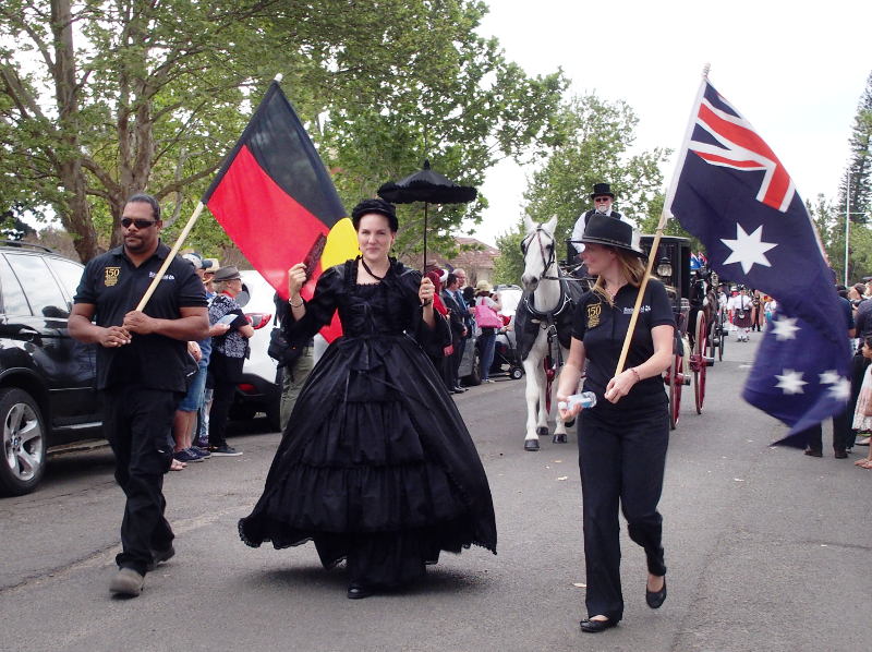 Flagbearers in the Grand Parade