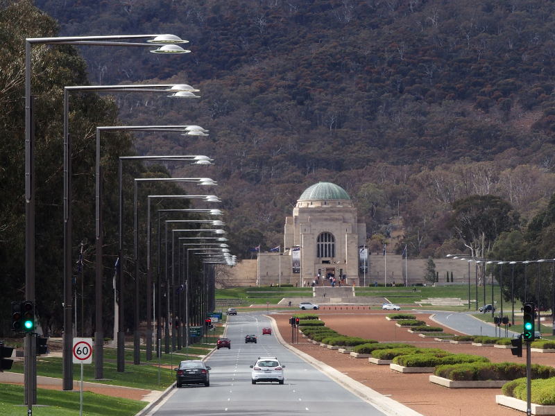 View towards the Australian War Memorial