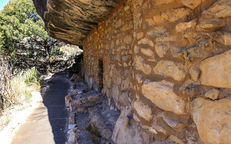 Well preserved cliff dwellings along the Island Trail in Walnut Canyon National Monument
