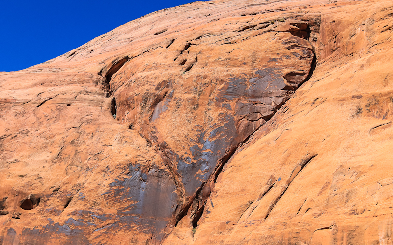 Thirty foot sandstone heart formation in Rainbow Bridge National Monument