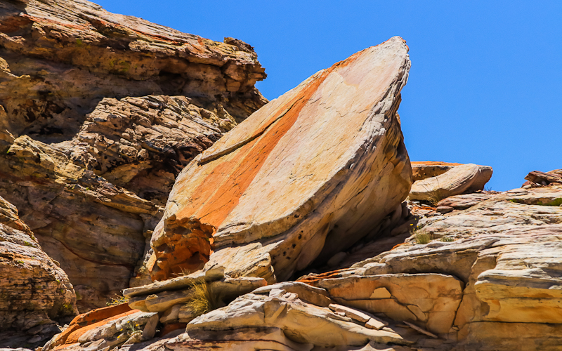 Rock formation in the Falling Man area in Gold Butte National Monument