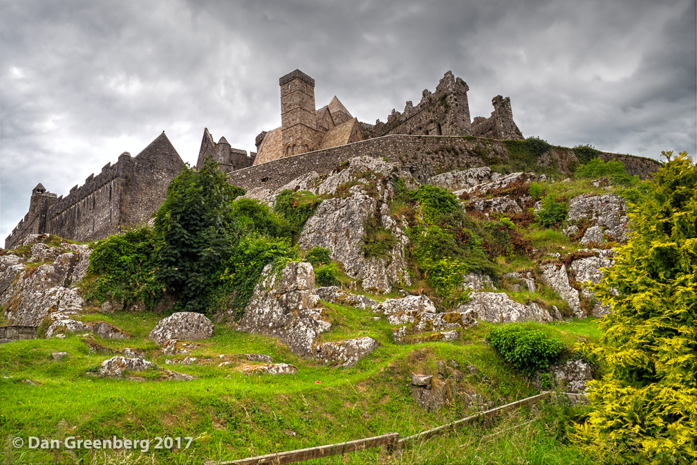 Looking up at the Rock of Cashel