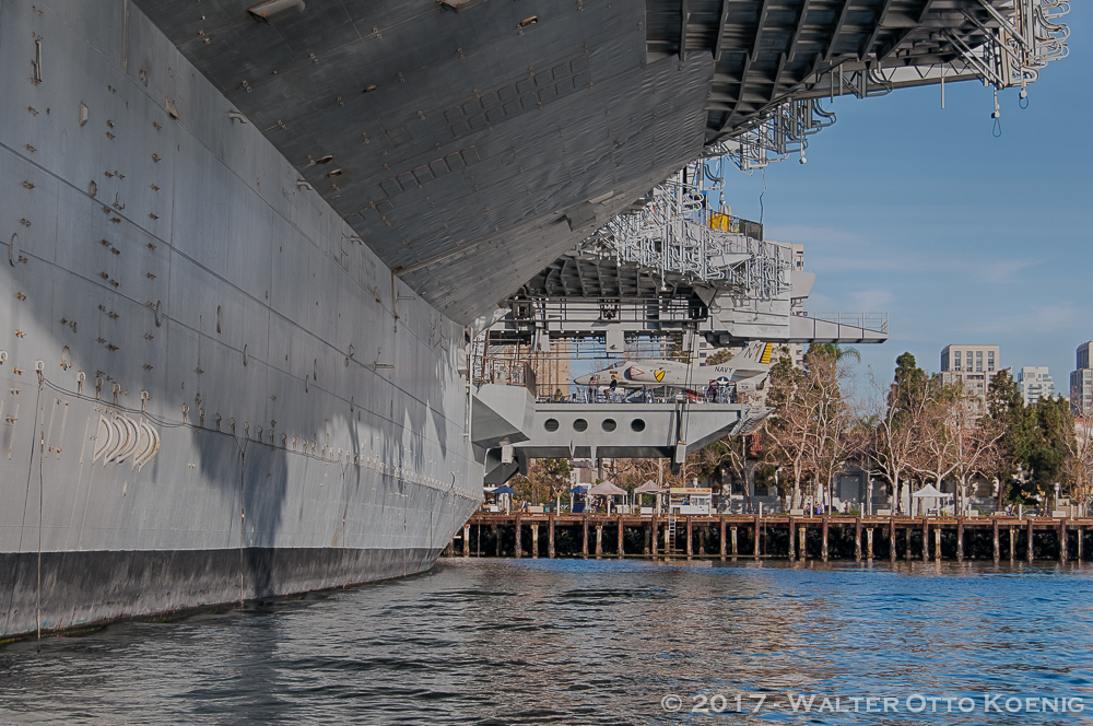Underneath the USS Midway