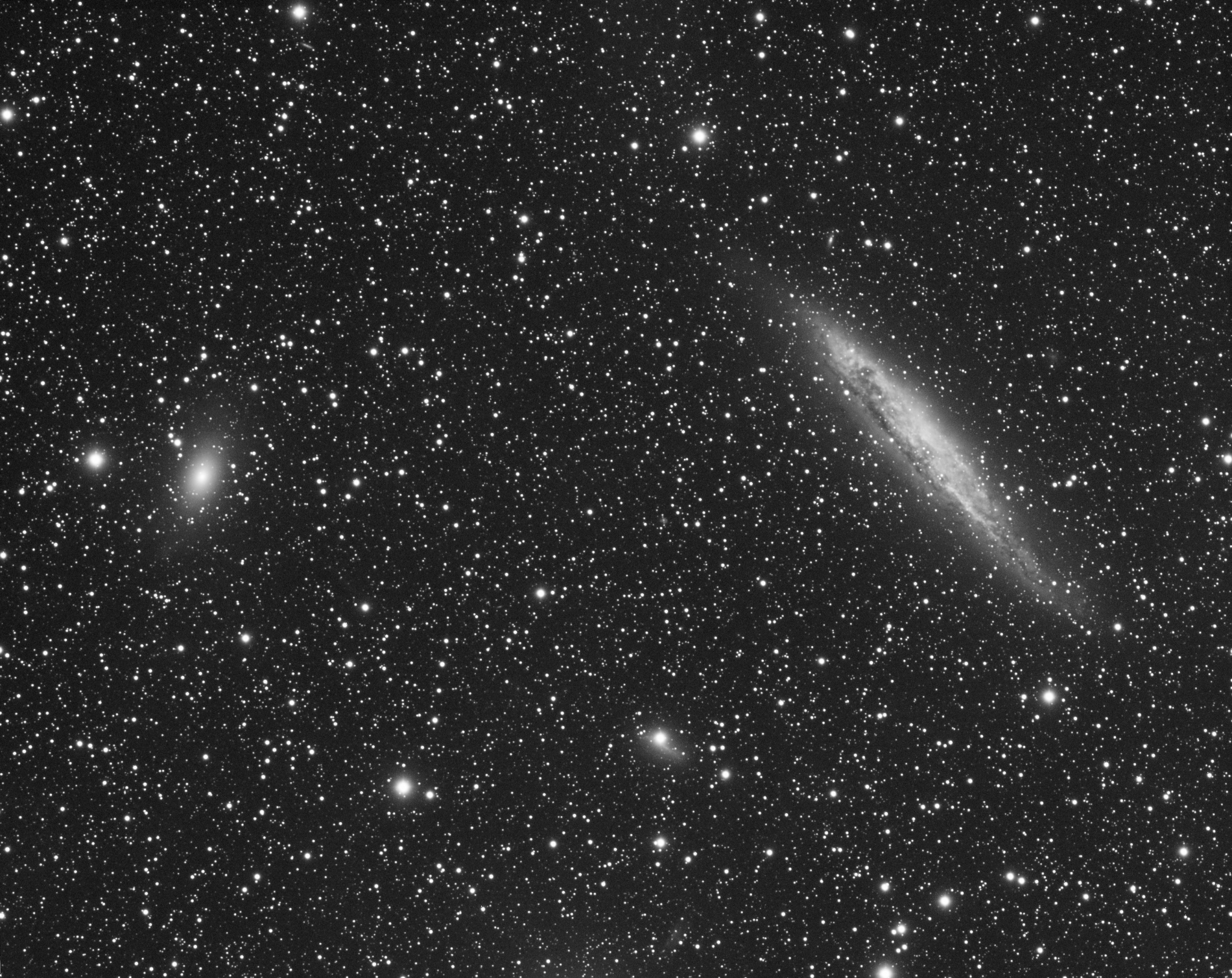 Ngc 4945, 4945A et 4976, taille 70%