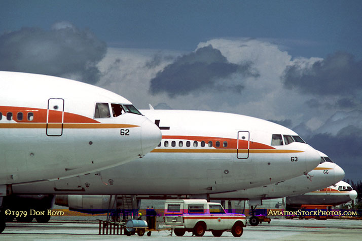 June 1979 - National Airlines McDonnell-Douglas DC-10s N62NA, N63NA, N66NA and N83NA aviation airline stock photo #US7902