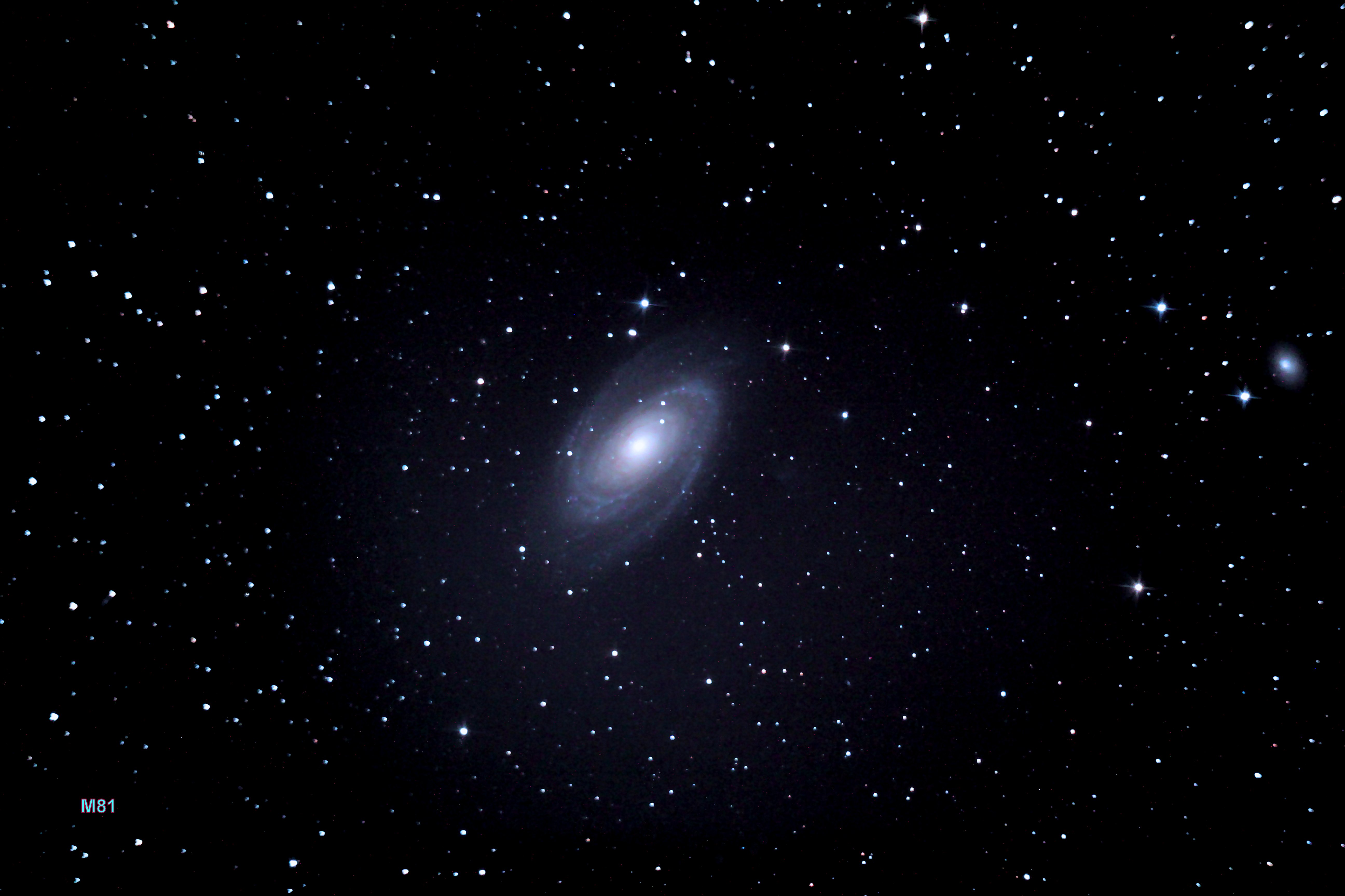 M81-2-5-18. Made with my new Orion 8 f/3.9 Newtonian Astrographs