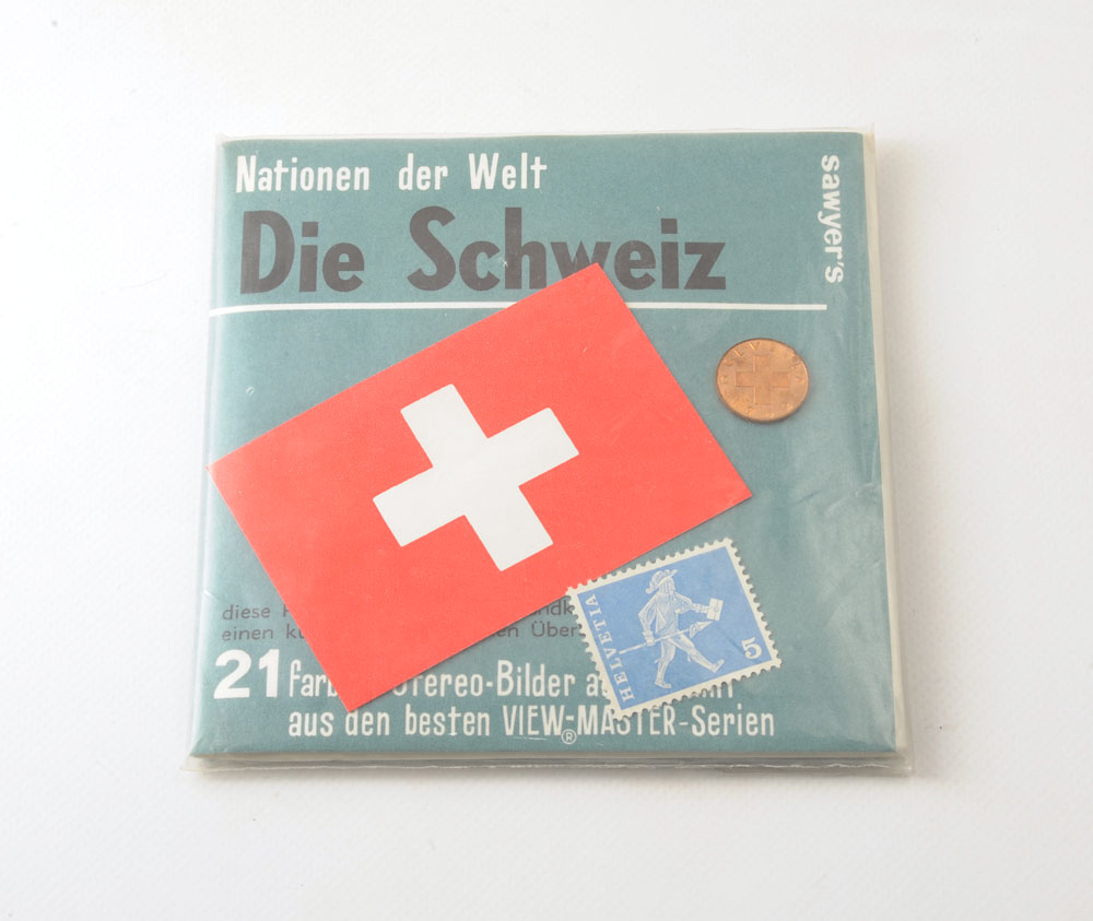 08 Viewmaster Die Schweiz Switzerland 3 Reels with Coin & Stamp Sawyers 21 Pack 3D.jpg