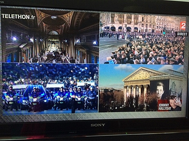The funeral of Johnny Hallyday