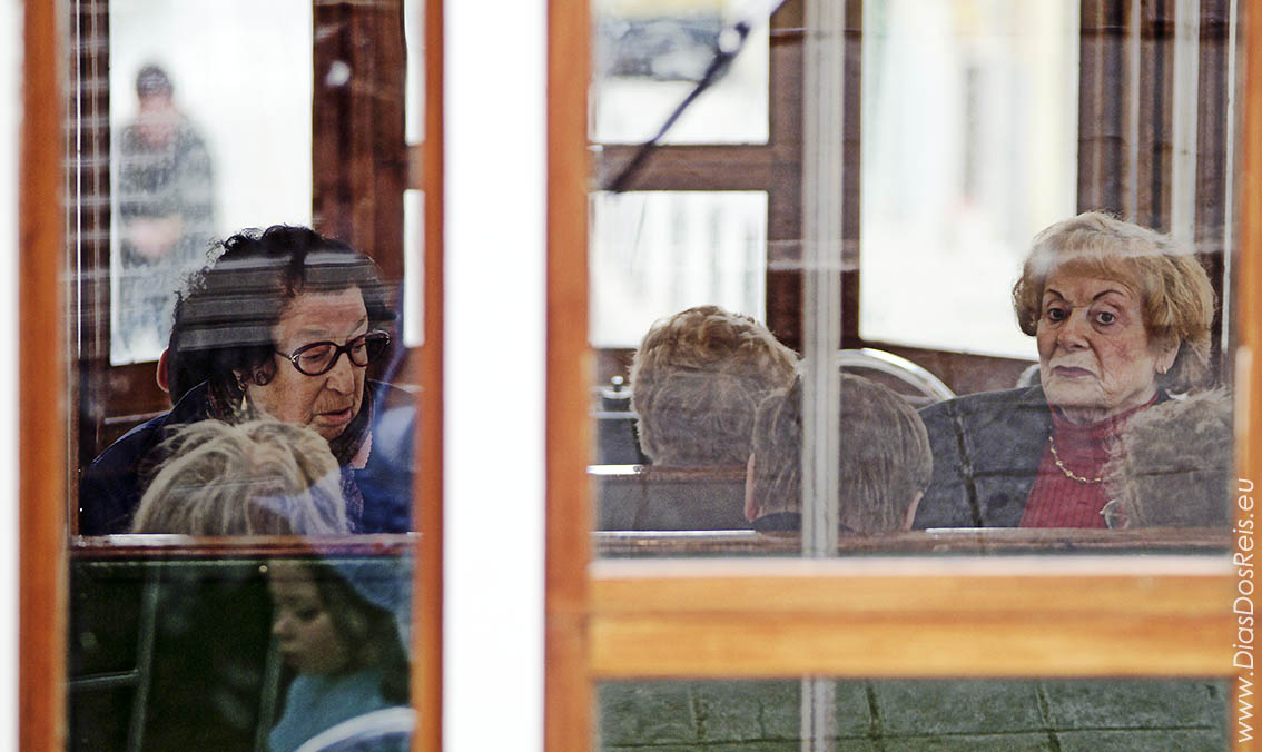 Faces inside the Tram