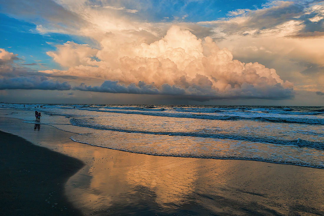 The Beach at Sunset