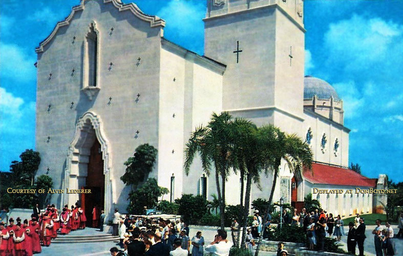 1958 - Bishops leaving St. Marys Cathedral during Bishop Coleman F. Carrolls installation to lead the new Diocese of Miami
