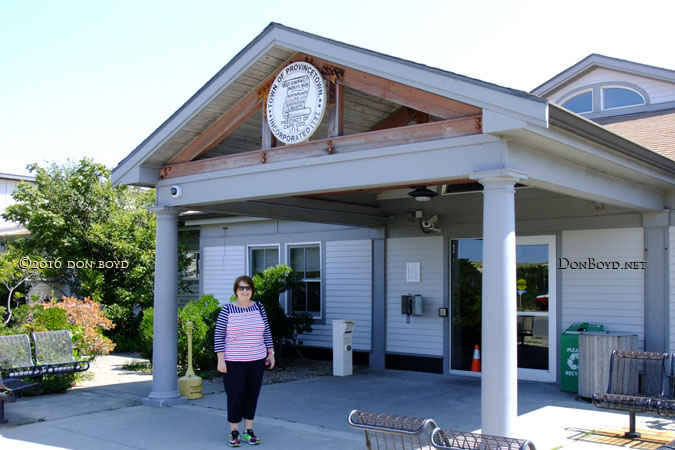 August 2016 - Karen at Provincetown Municipal Airport on the northern tip of Cape Cod