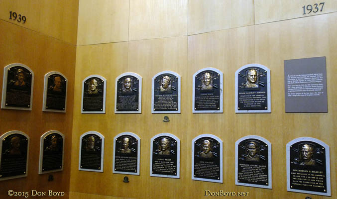 June 2015 - 1937 and 1939 player plaques in the Baseball Hall of Fame