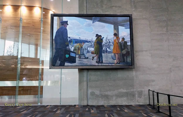 January 2017 - giant painting of Eastern Air Lines DC-7B at the Southwest Airlines terminal at Tampa International Airport