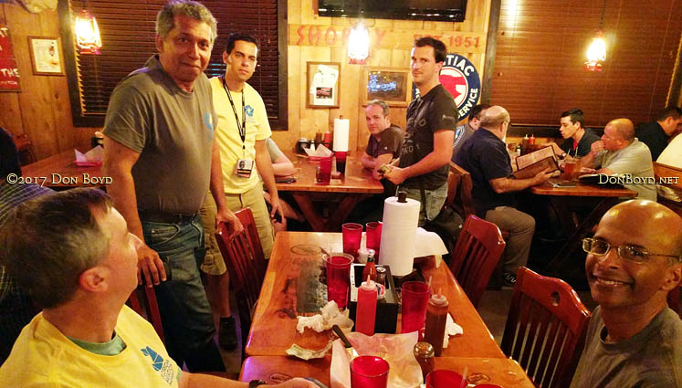 February 2017 - Florida Aviation Photography convention attendees at the final dinner at Shortys BBQ in Doral