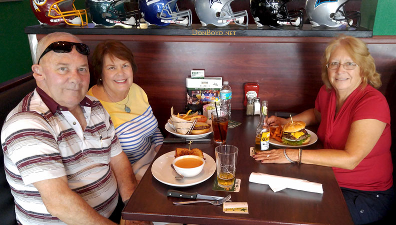 June 2016 - Don and Karen Boyd with Lynda Kyse at Duffys Sports Grill in Weston