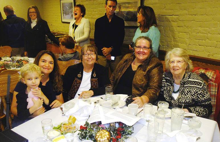 Name), Jeanne Jordan Byer, (name) and Jeanne Rowan at Esther Majoros  Criswell's Celebration of Life Luncheon photo - Don Boyd photos at pbase.com