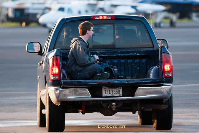 April 2008 - John Padgett riding off the airport with my brother-in-law Jim Criswell driving