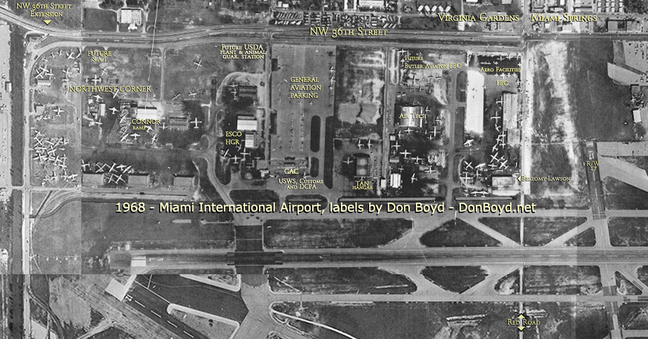 1968 - Miami International Airports Northwest Corner and eastward to runway 17/35