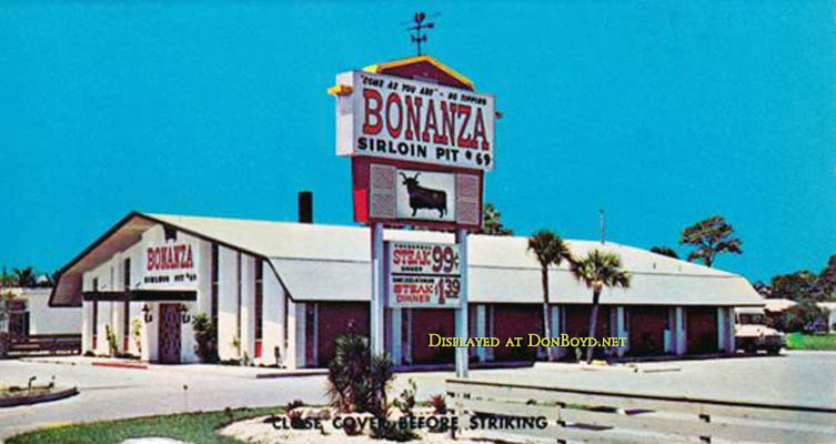 1960s - Bonanza Sirloin Pit on N. E. 163rd Street, North Miami Beach