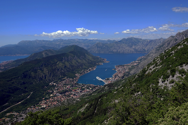Kotor Bay, another view from Bend 24, Ladder of Cattaro.