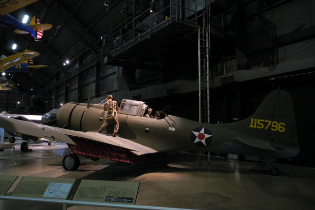 Poorly regarded by combat pilots, Douglas A-24s served as training planes or towed targets for aerial gunnery practise. (8109)