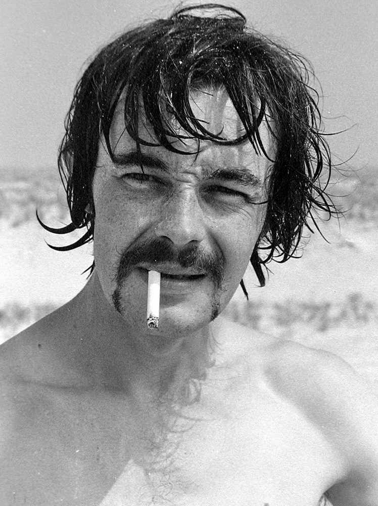 Franois sur la plage de Lespcier  Mimizan le 11 Juillet 1973