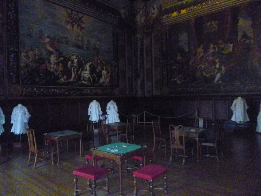 Queen Carolines private apartment with gaming tables
