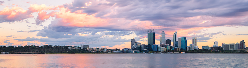 Perth and the Swan River at Sunrise, 10th February 2012