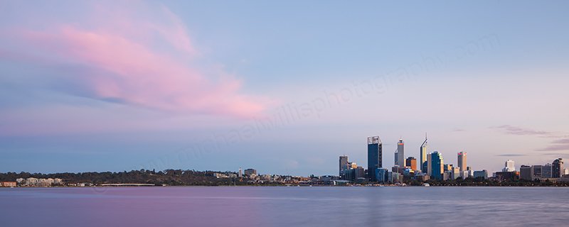 Perth and the Swan River at Sunrise, 8th April 2012