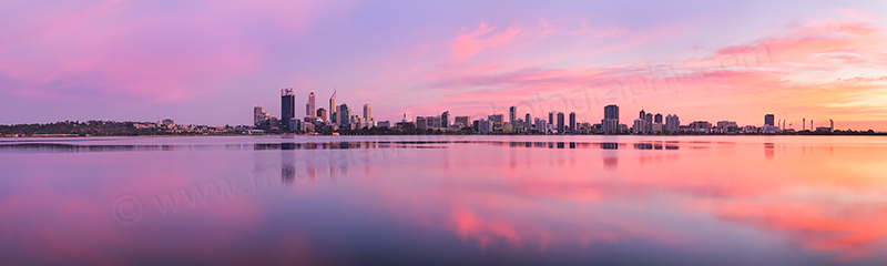 Perth and the Swan River at Sunrise, 12th April 2012